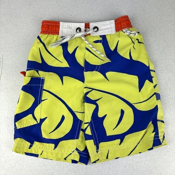 Mini Boden Tropical Swim Trunks 2-3 - Picture 1 of 7
